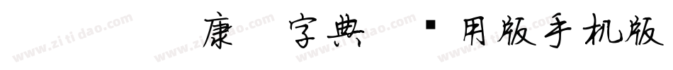 TypeLand 康煕字典體试用版手机版字体转换